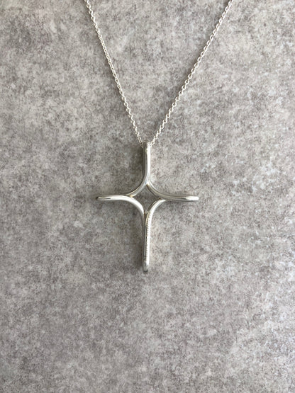 Tiffany & Co. Cross Motif SILVER925 Necklace Silver Vintage 57zzaz