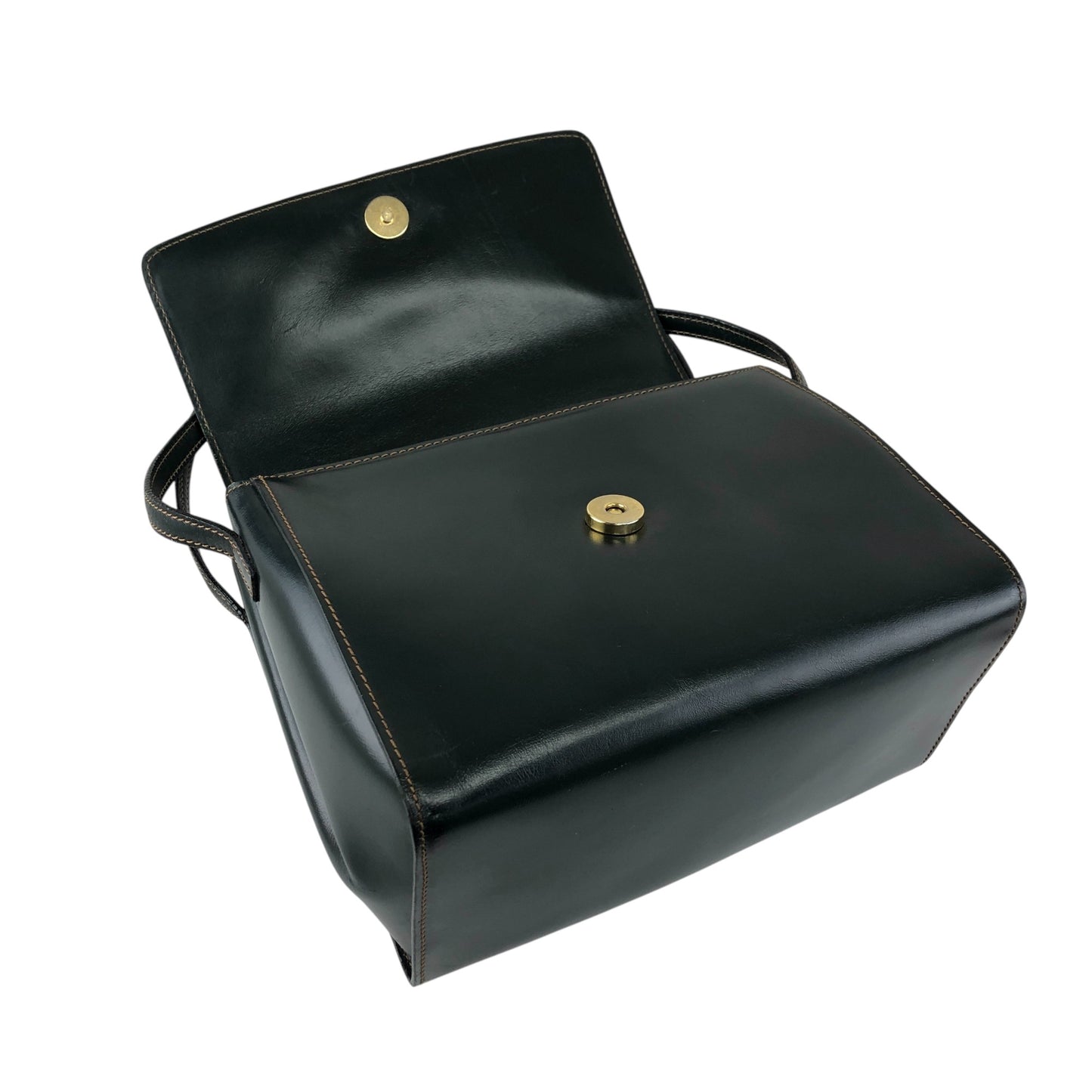 LOEWE Logo Embossed Shoulder bag Dark Green Vintage 583xh5