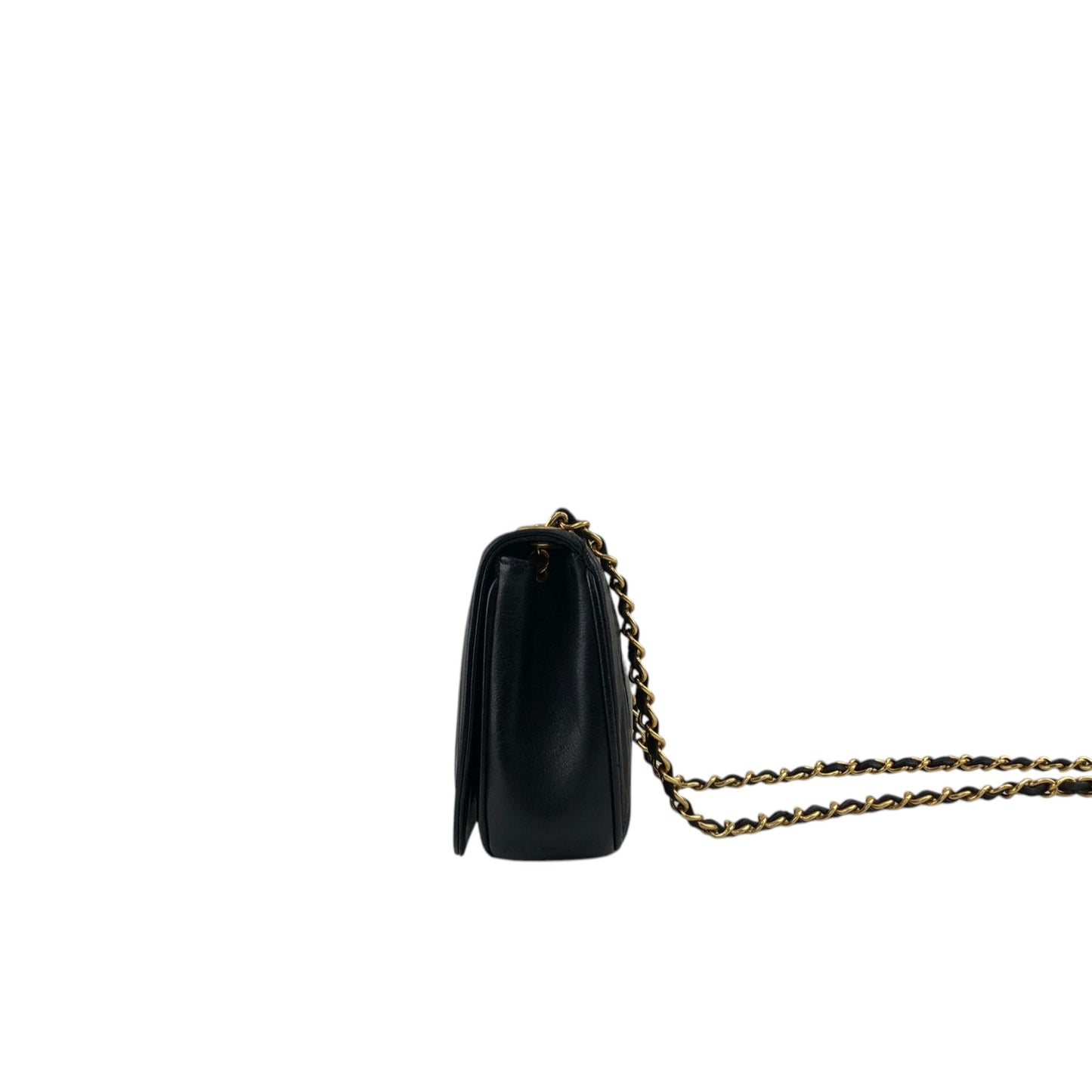 CHANEL Coco Mark Chain Shoulder bag Black Vintage jtk3dw