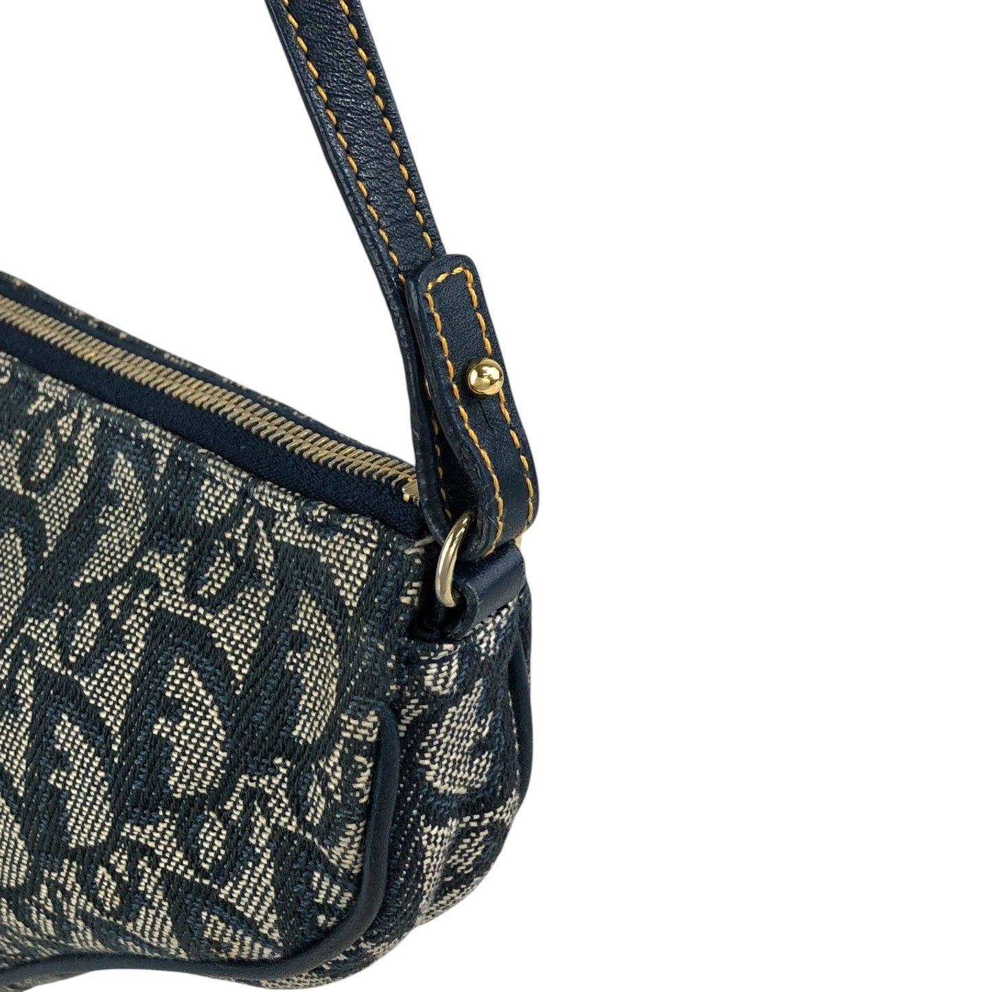 Christian Dior Trotter Shoulder bag Navy Vintage e4vgt6