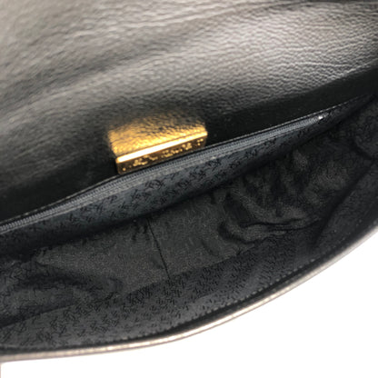 Yves Saint Laurent YSL Logo Leather Crossbody Shoulder bag Black Vintage 6bbpkn