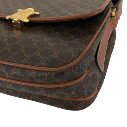 CELINE Macadam Triomphe Shoulder bag Brown Vintage 8c7giv