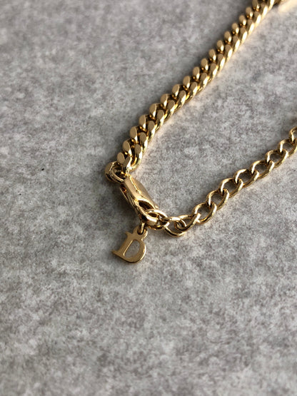 Christian Dior Logo Bracelet Gold Vintage 7vjsm4
