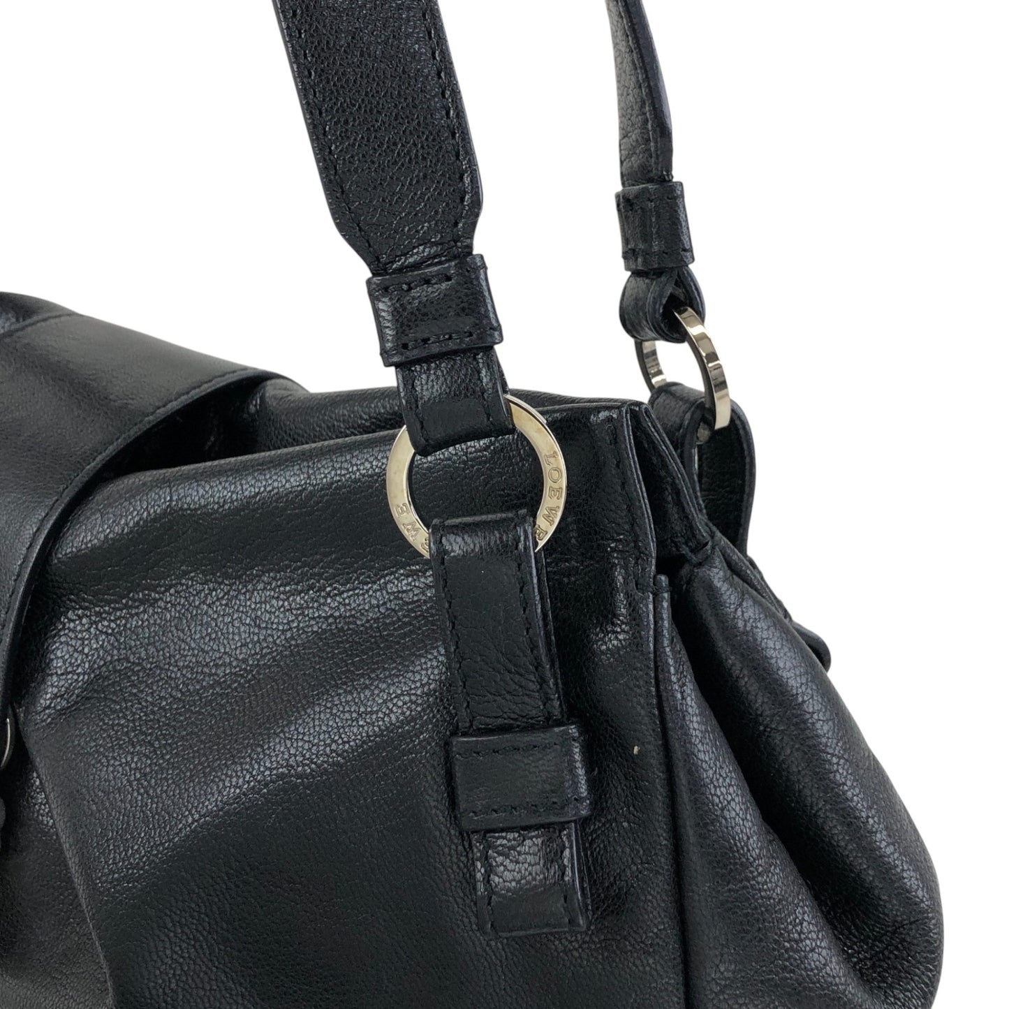 LOEWE Anagram Handbag Black Vintage sf28ij