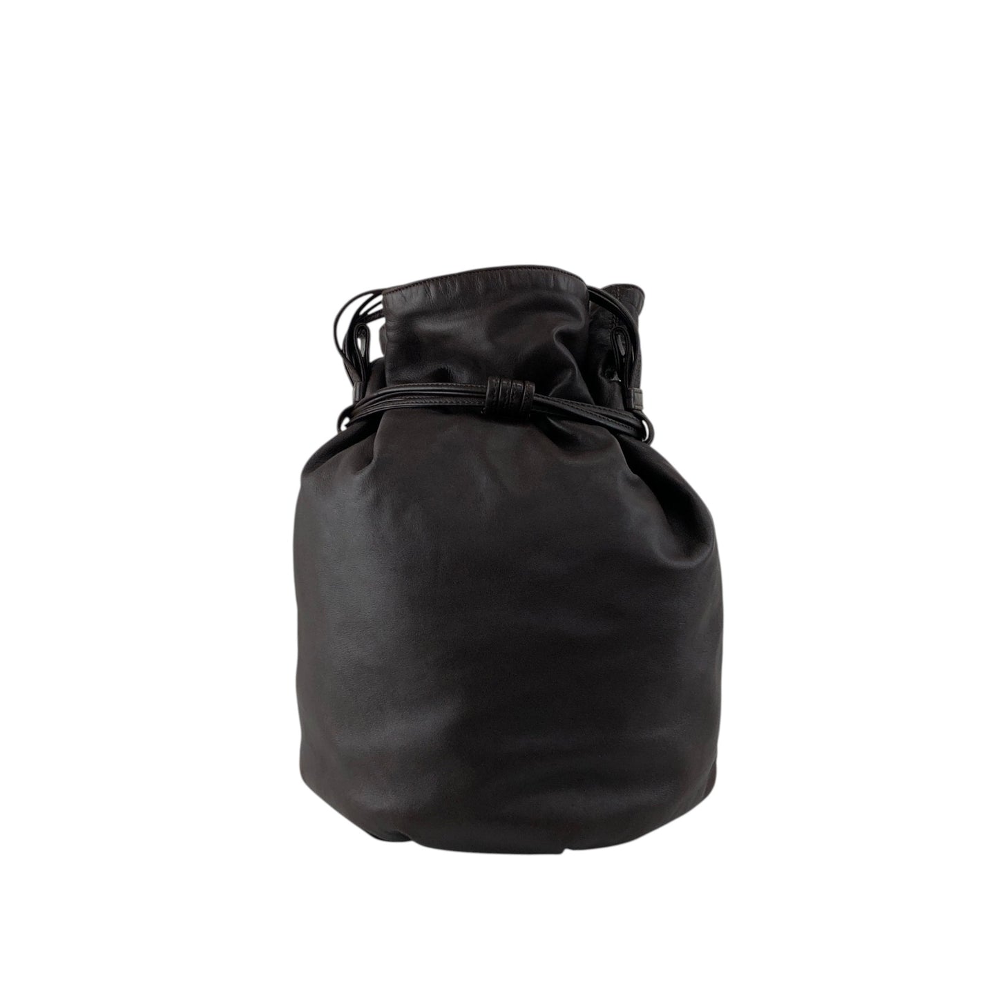 LOEWE Anagram Drawstring Shoulder bag Brown Vintage 7ep7z7