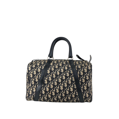 Christian Dior Trotter Handbag Boston bag Navy Vintage 3zr6kt