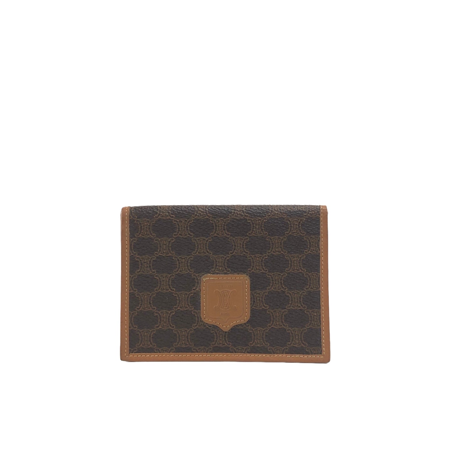 CELINE Macadam Blason Card holder Brown Vintage vbgpbv