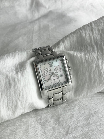 CELINE Logo Watch Silver Vintage hxzjjf