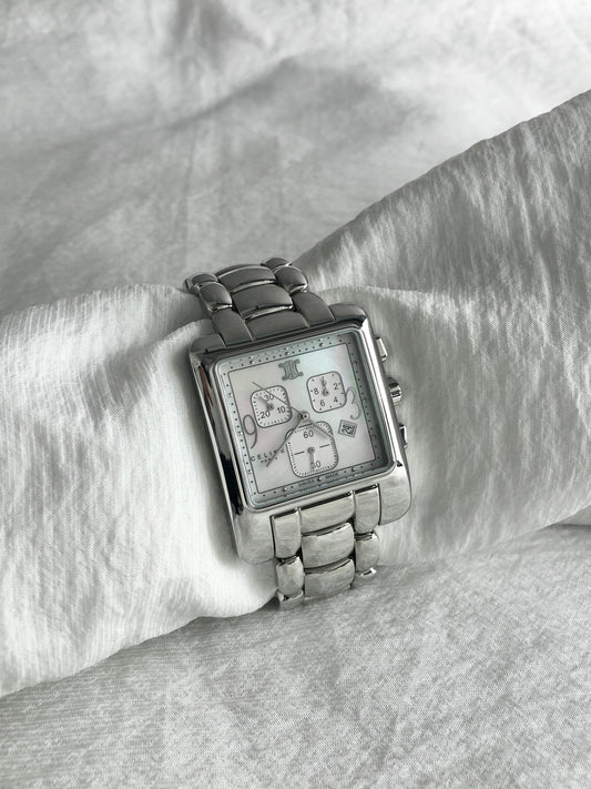 CELINE Logo Watch Silver Vintage hxzjjf