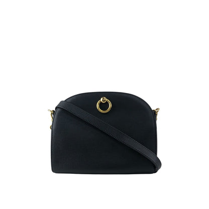 CELINE Circle Logo Shoulder bag Black Vintage 5rb8tv