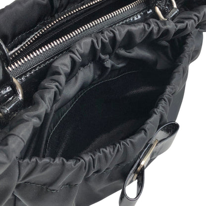 Salvatore Ferragamo Gancini Two-way Handbag Shoulder bag Black Vintage uazc8j