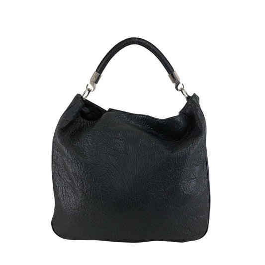 Yves Saint Laurent YSL Logo Shoulder bag Hobobag Black Vintage ib3ifn