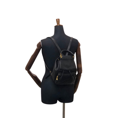 CELINE Starball Logo Embossed Backpack Black Vintage 66agh7