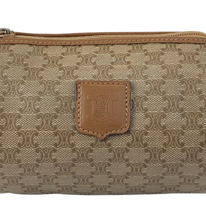 CELINE Macadam Blason Small Shoulder bag Beige Vintage n3gs7s