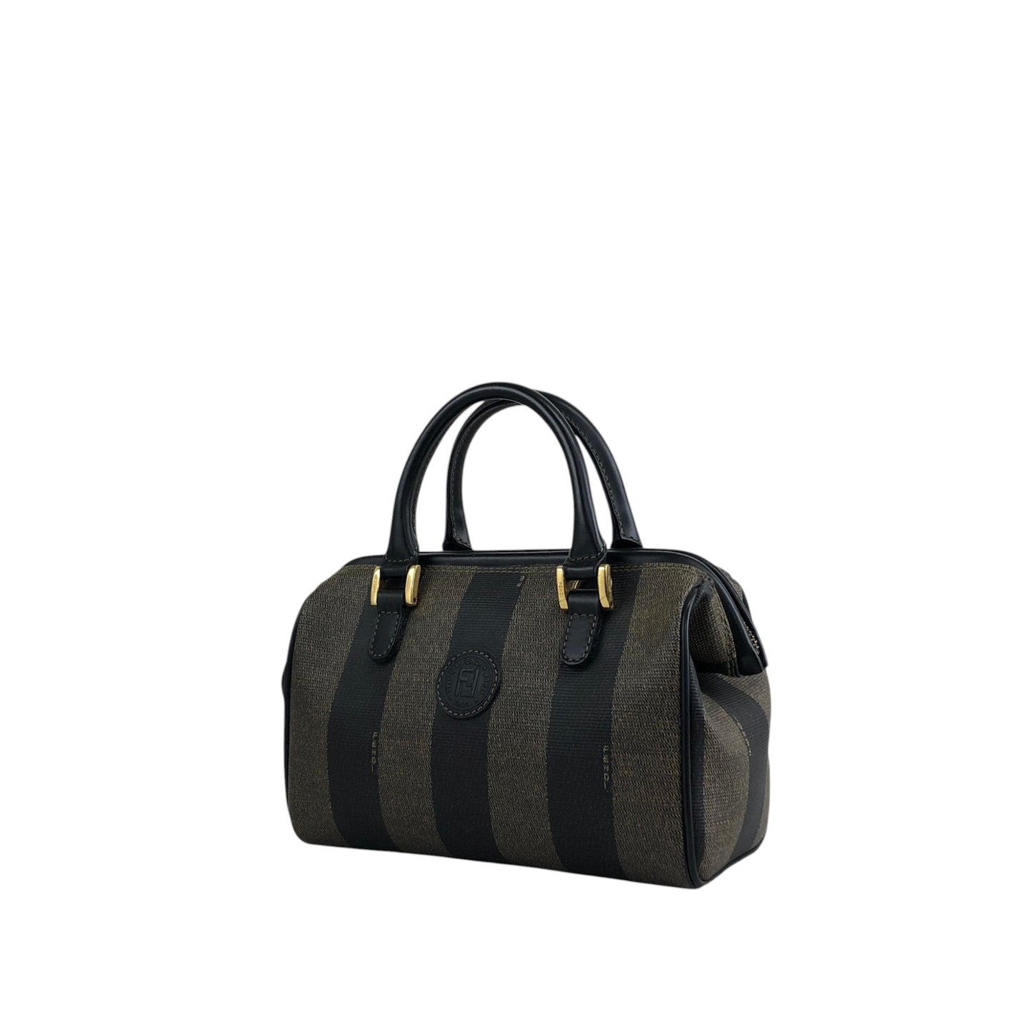 FENDI Pecan Logo Handbag Brown Vintage jfx52s