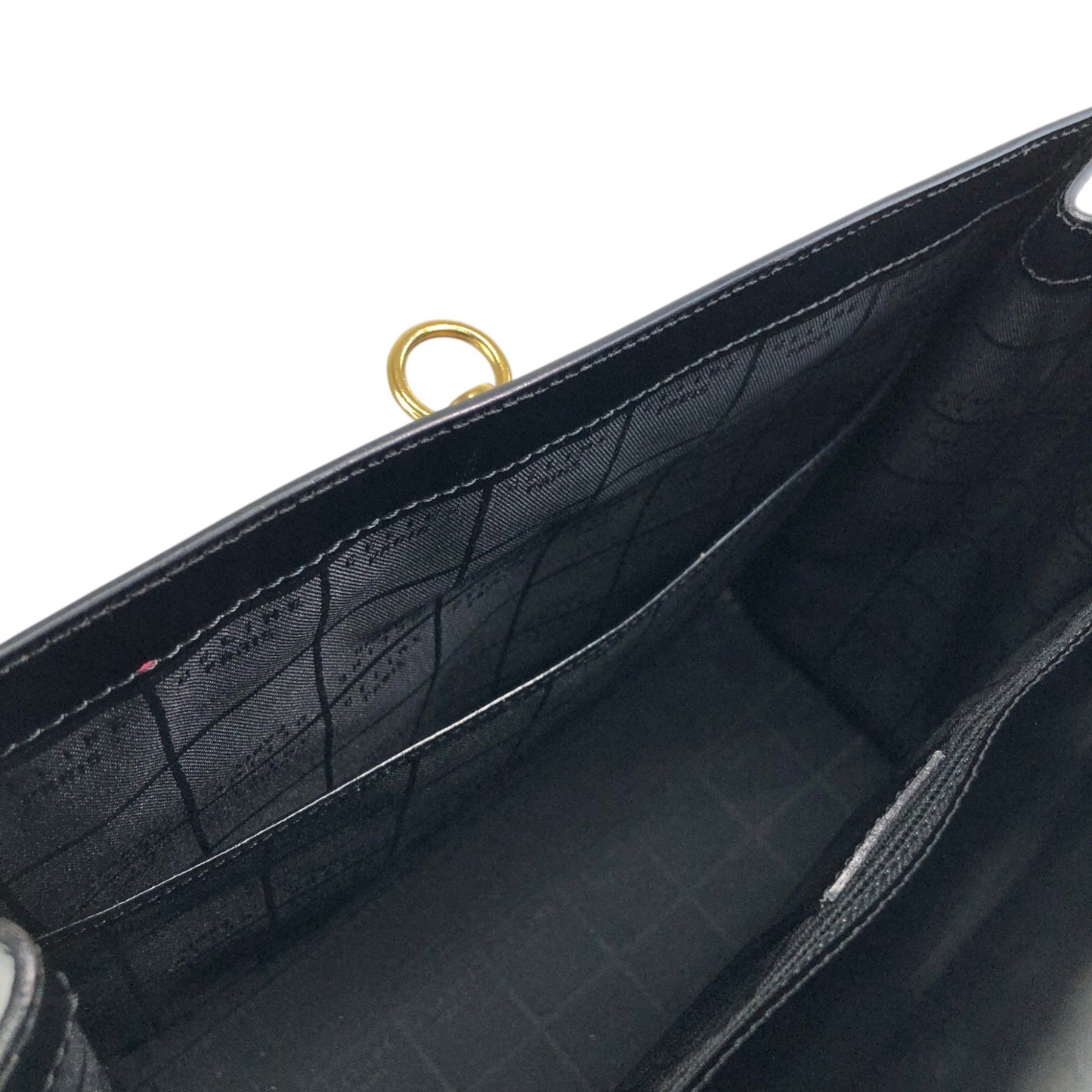 CELINE Gancini Toggle Clasp Handbag Black Vintage gpjwxc