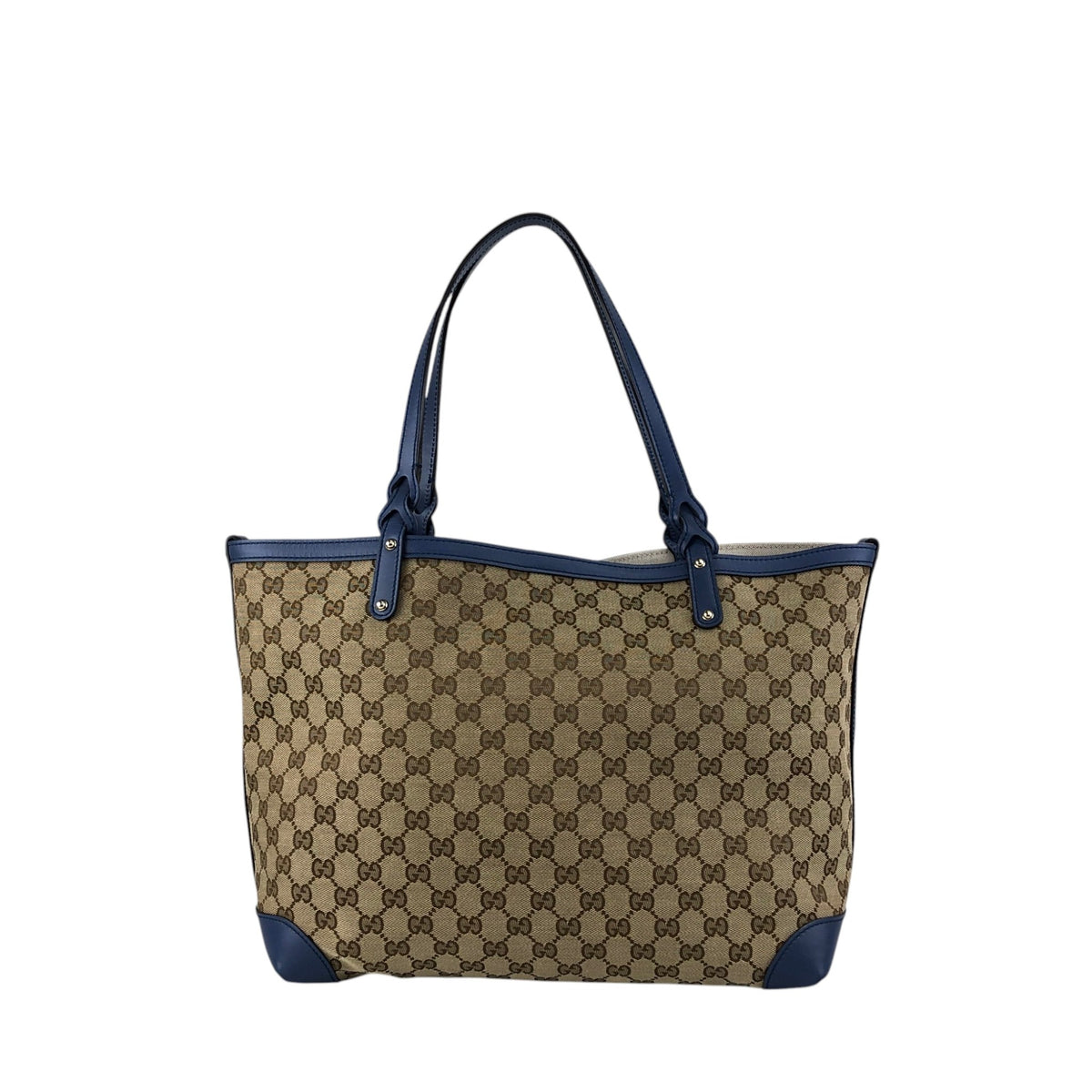 GUCCI GG Canvas Totebag Beige Vintage z375jy