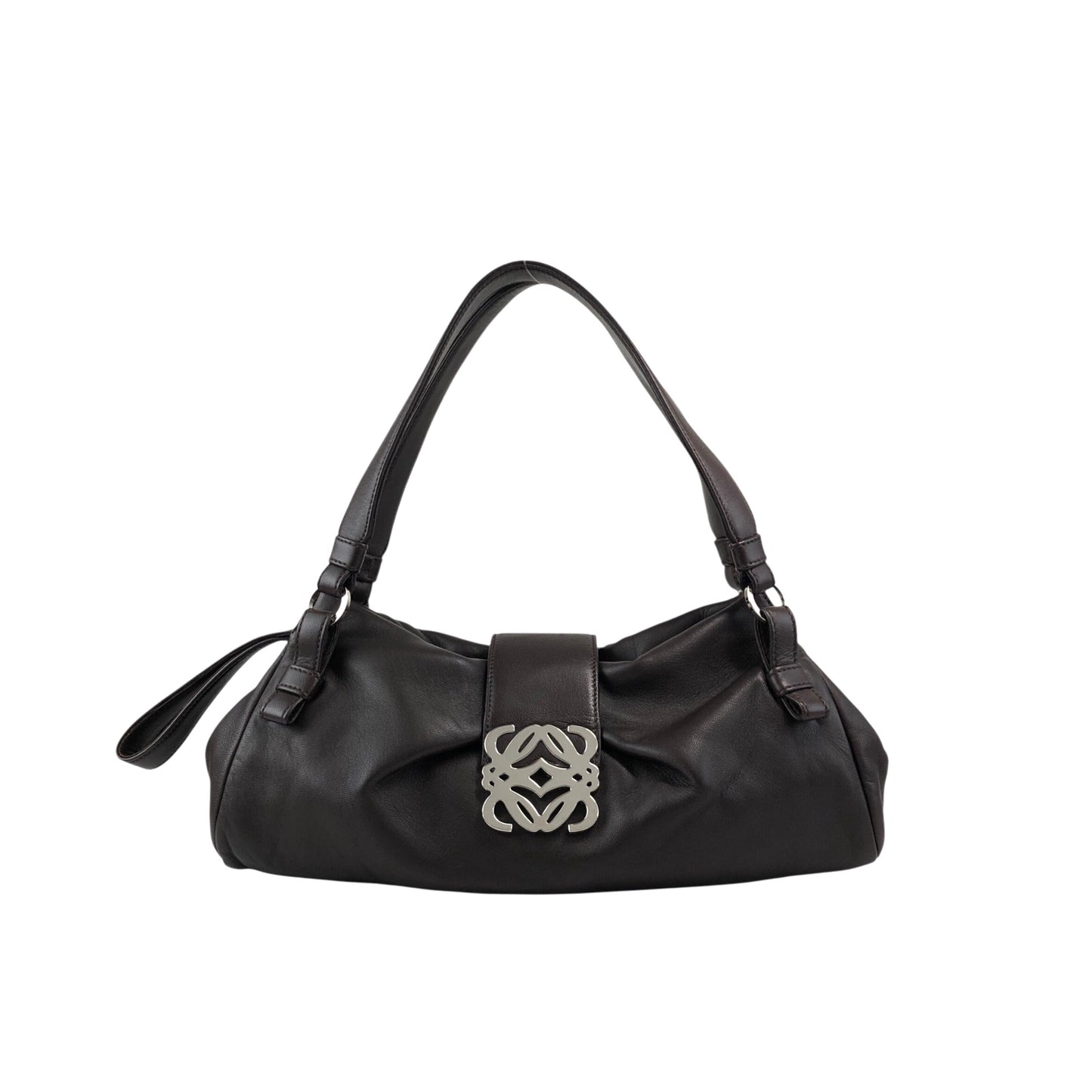 LOEWE Anagram Handbag Hobobag Brown Vintage mcgv5x