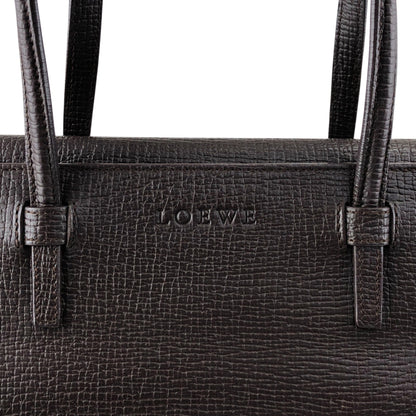 LOEWE Logo Embossed Handbag Brown Vintage zfvfp7