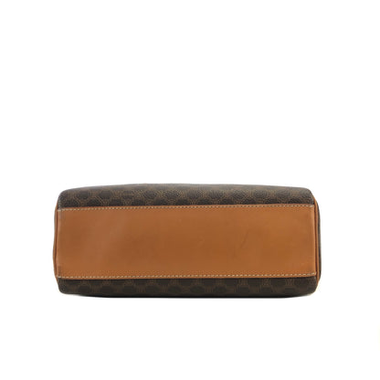 CELINE Macadam Toggle Clasp Two-way Handbag Shoulder bag Brown Vintage 5nzi84