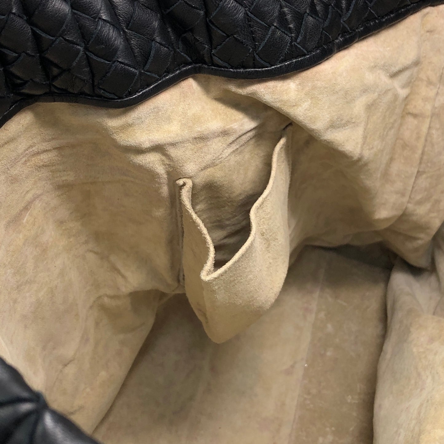 Bottega Veneta Intrecciato Handbag Black Vintage 5bnku4