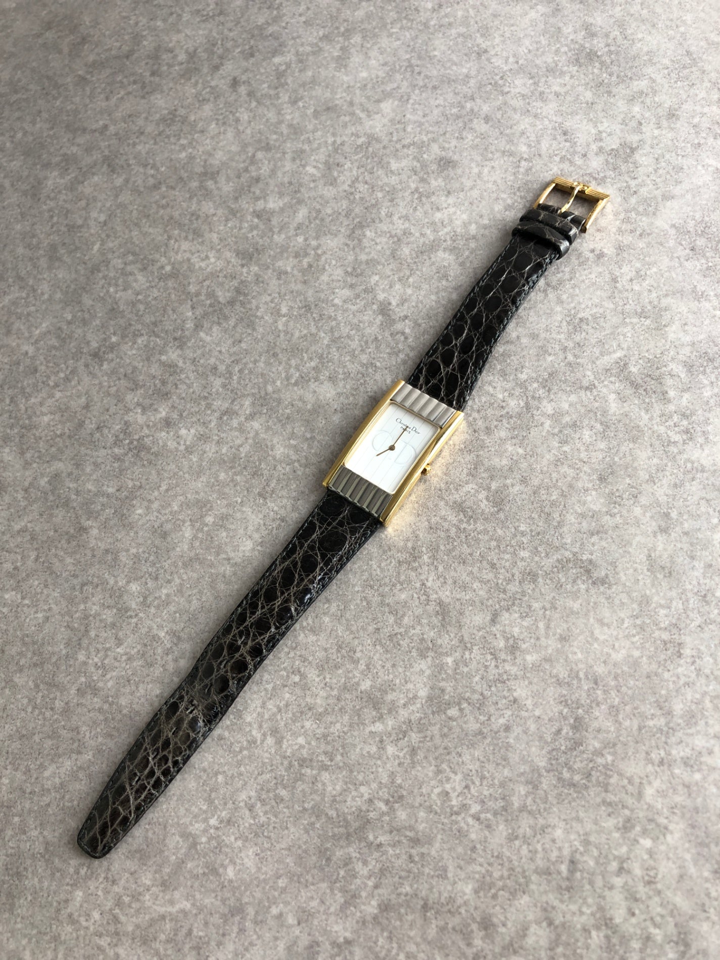 Christian Dior CD Logo Watch Gold Vintage a2gt8i
