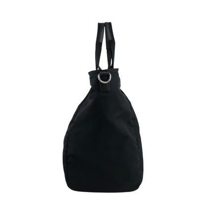 PRADA Triangle Logo Two-way Handbag Shoulder bag Black Vintage 5t57j2