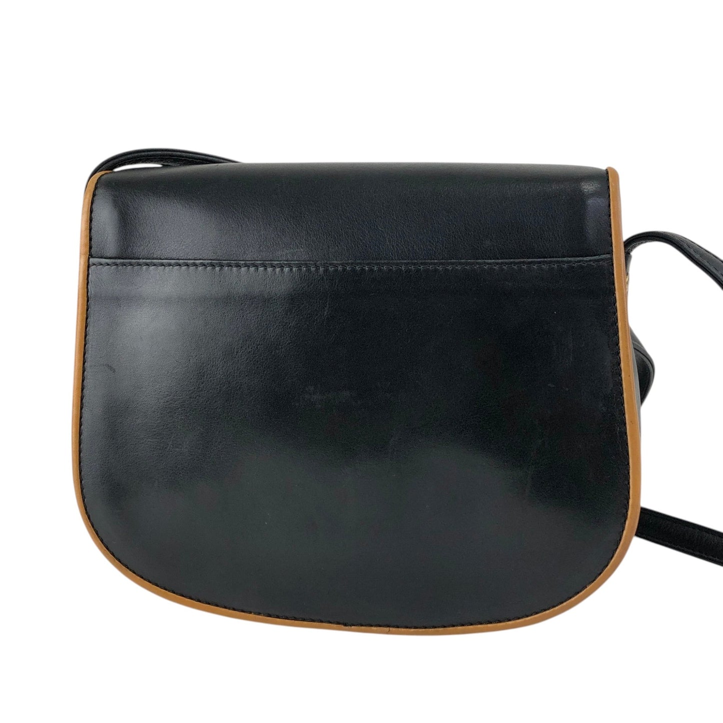 CELINE Blason Shoulder bag Black×Brown Vintage f8fsrs