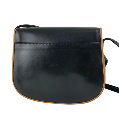 CELINE Blason Shoulder bag Black×Brown Vintage f8fsrs