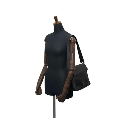 LOEWE Logo Embossed Shoulder bag Black Vintage mxivwm