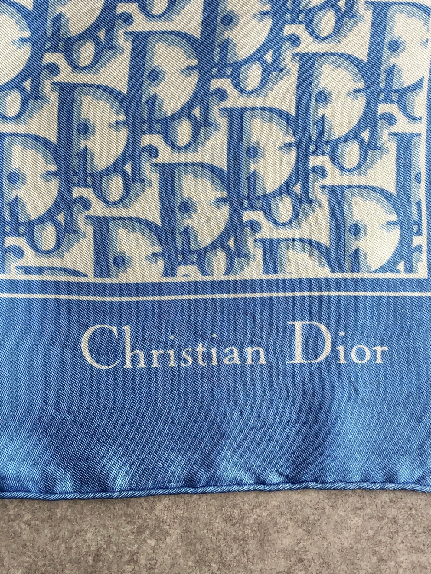 Christian Dior Trotter Scarf Blue Vintage ap2udm