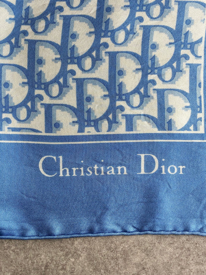Christian Dior Trotter Scarf Blue Vintage ap2udm