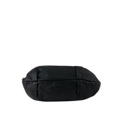 Salvatore Ferragamo Vala Ribbon Shoulder bag Hobobag Black Vintage bgm738