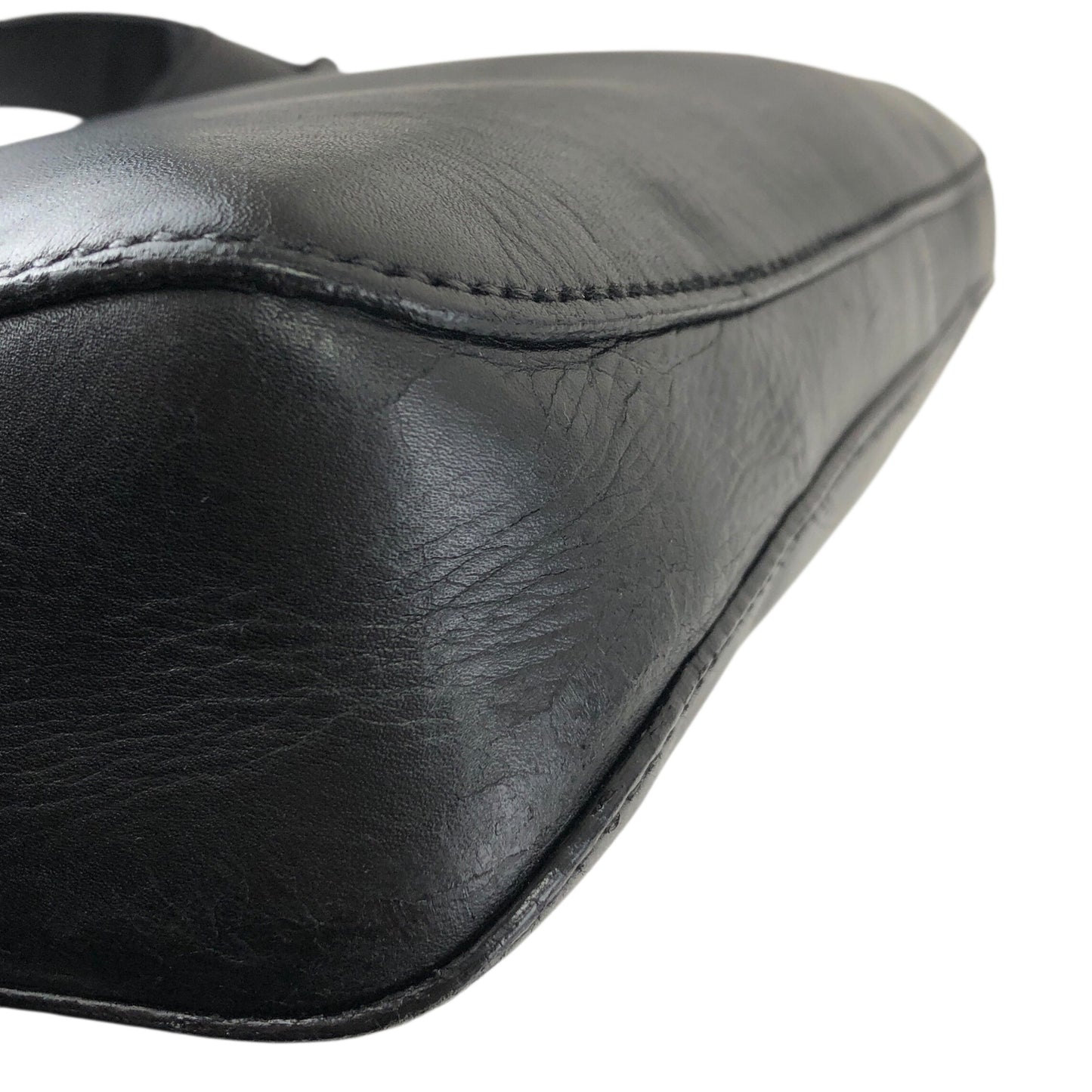 GUCCI Horse Bit Shoulder bag Hobobag Black Vintage s3x3cn