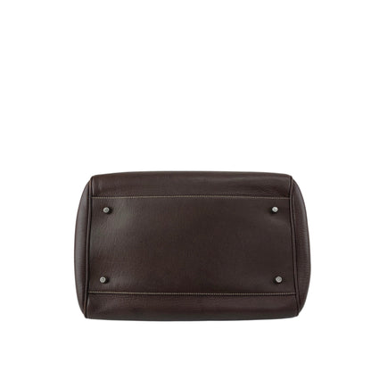 PRADA Metal Clasp Handbag Brown Vintage zwwp2k