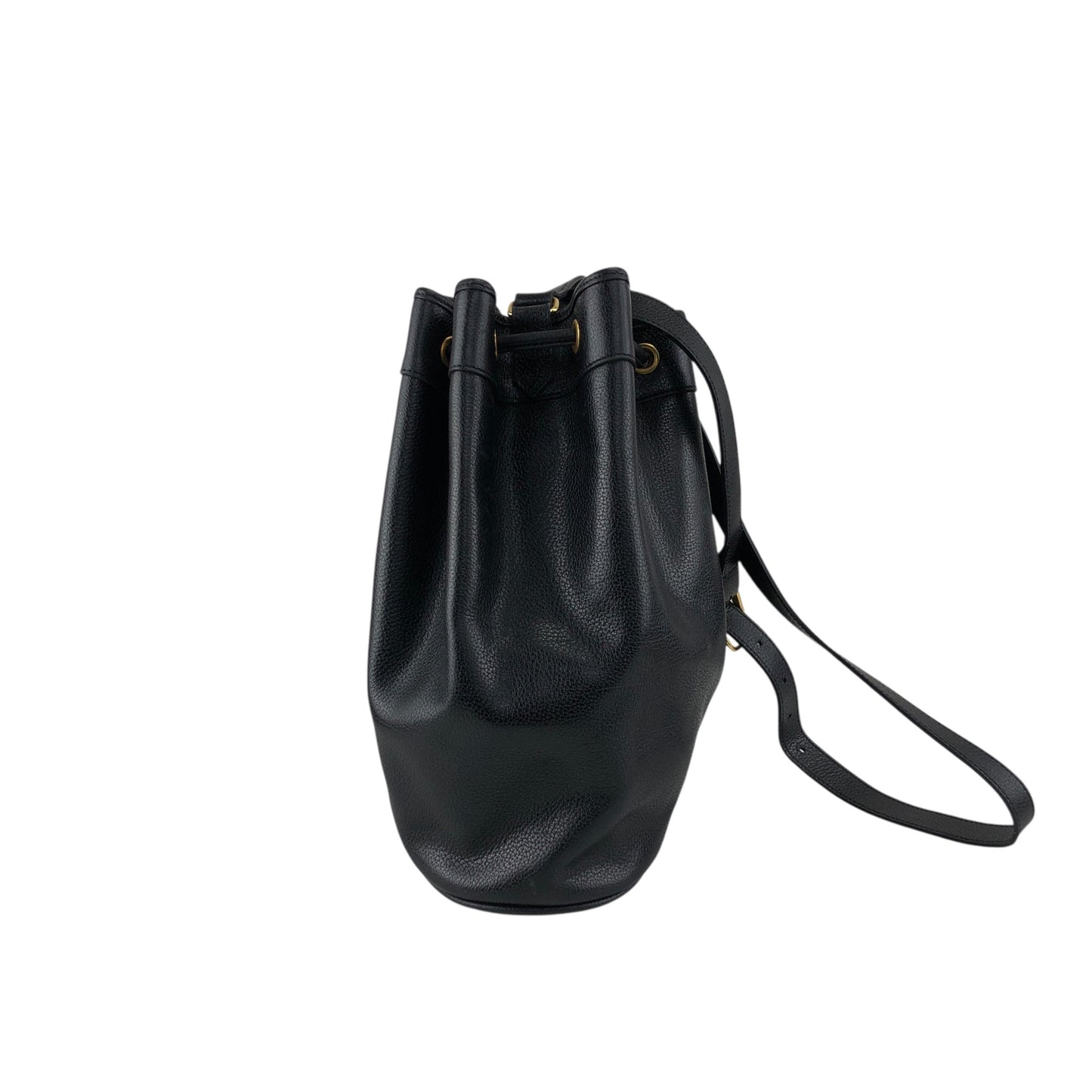 Yves Saint Laurent Drawstring Shoulder bag Black Vintage upwttg