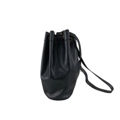 Yves Saint Laurent Drawstring Shoulder bag Black Vintage upwttg