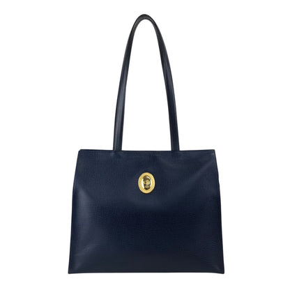Christian Dior CD Logo Handbag Totebag Navy Vintage gxjx4z