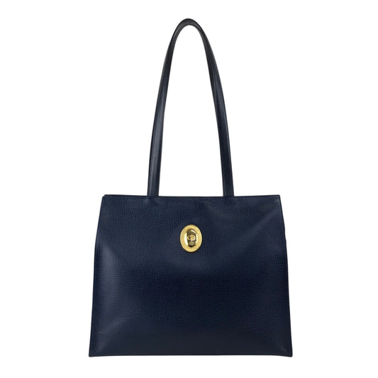Christian Dior CD Logo Handbag Totebag Navy Vintage gxjx4z