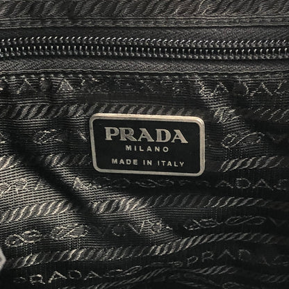 PRADA Triangle Logo Double Pocket Backpack Black Vintage u4u7vk