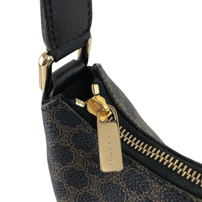 CELINE Macadam Shoulder bag Black Vintage kibhz7