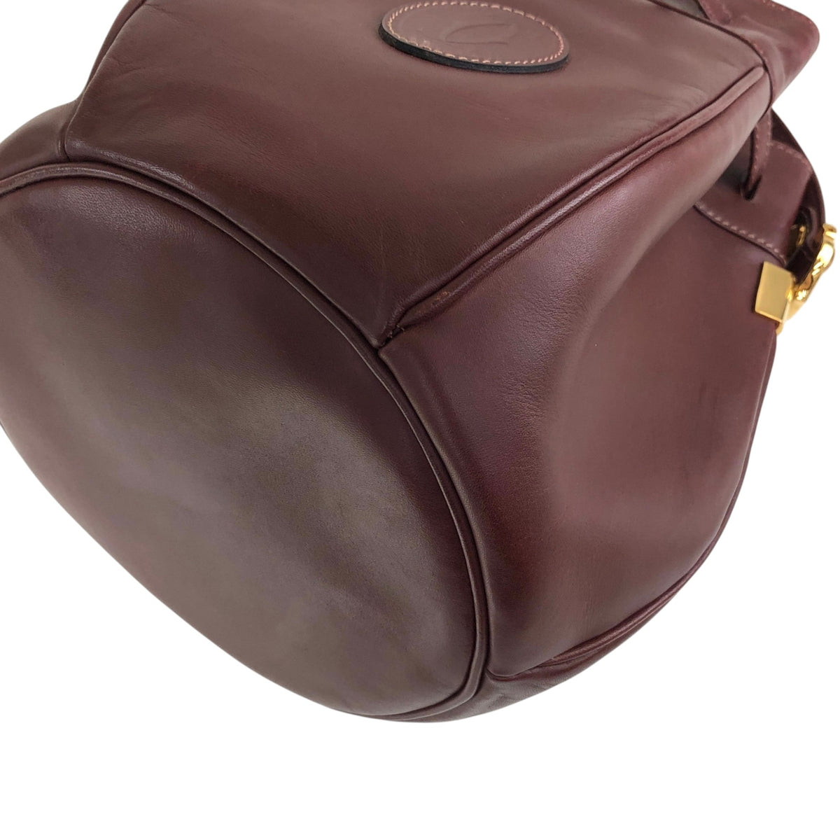Cartier Logo Embossed Drawstring Shoulder bag Bordeaux Vintage r3iyaj