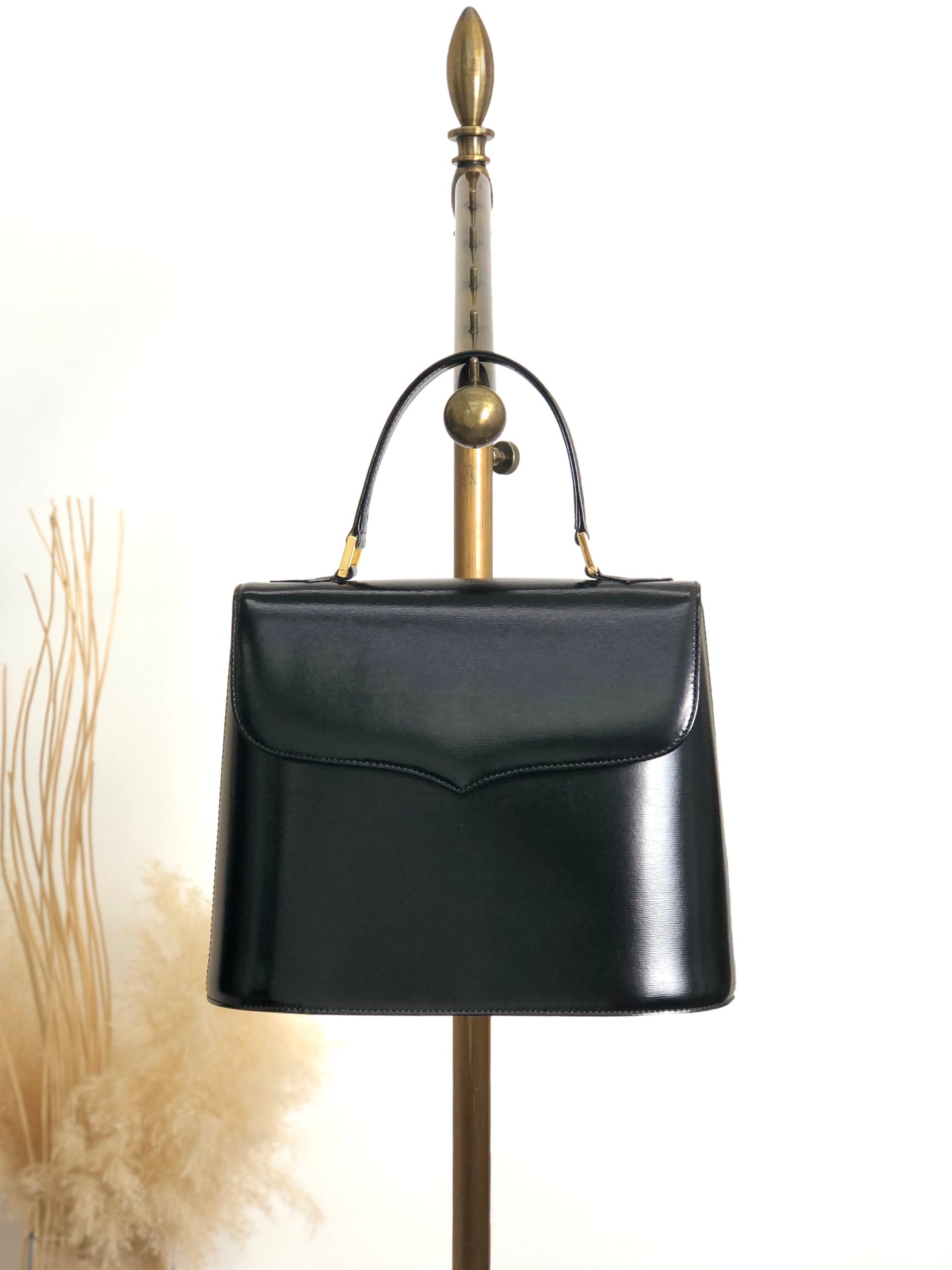 Yves Saint Laurent Top Handle Handbag Black Vintage fhj5dh