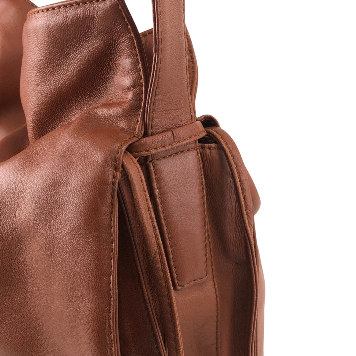 LOEWE Anagram Drawstring Shoulder bag Brown Vintage pyzej6