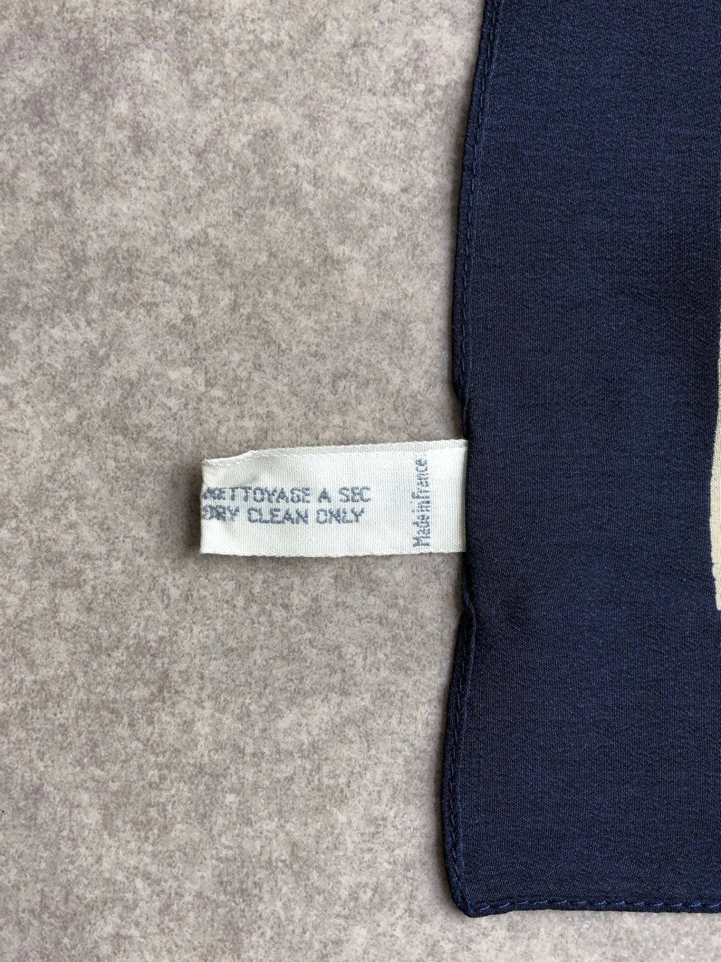 Christian Dior Silk Scarf Navy Vintage wt6sun