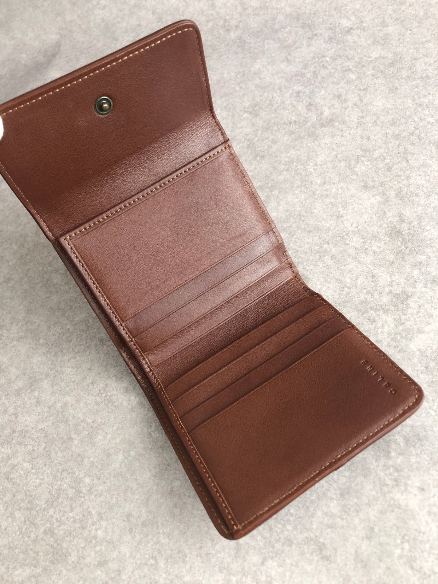 CELINE Paris Macadam Logo Trifold Wallet Indigo Vintage ddcaau