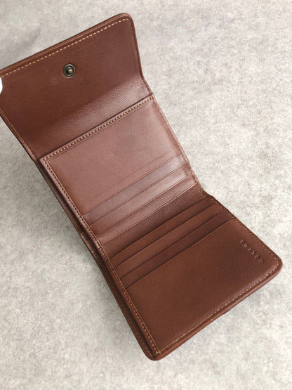 CELINE Paris Macadam Logo Trifold Wallet Indigo Vintage ddcaau