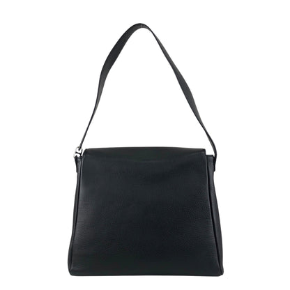 LOEWE Logo Embossed Shoulder bag Black Vintage ni55eb