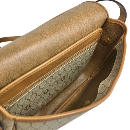 Christian Dior Honeycomb Pattern Shoulder bag Beige Vintage 7cr6d8