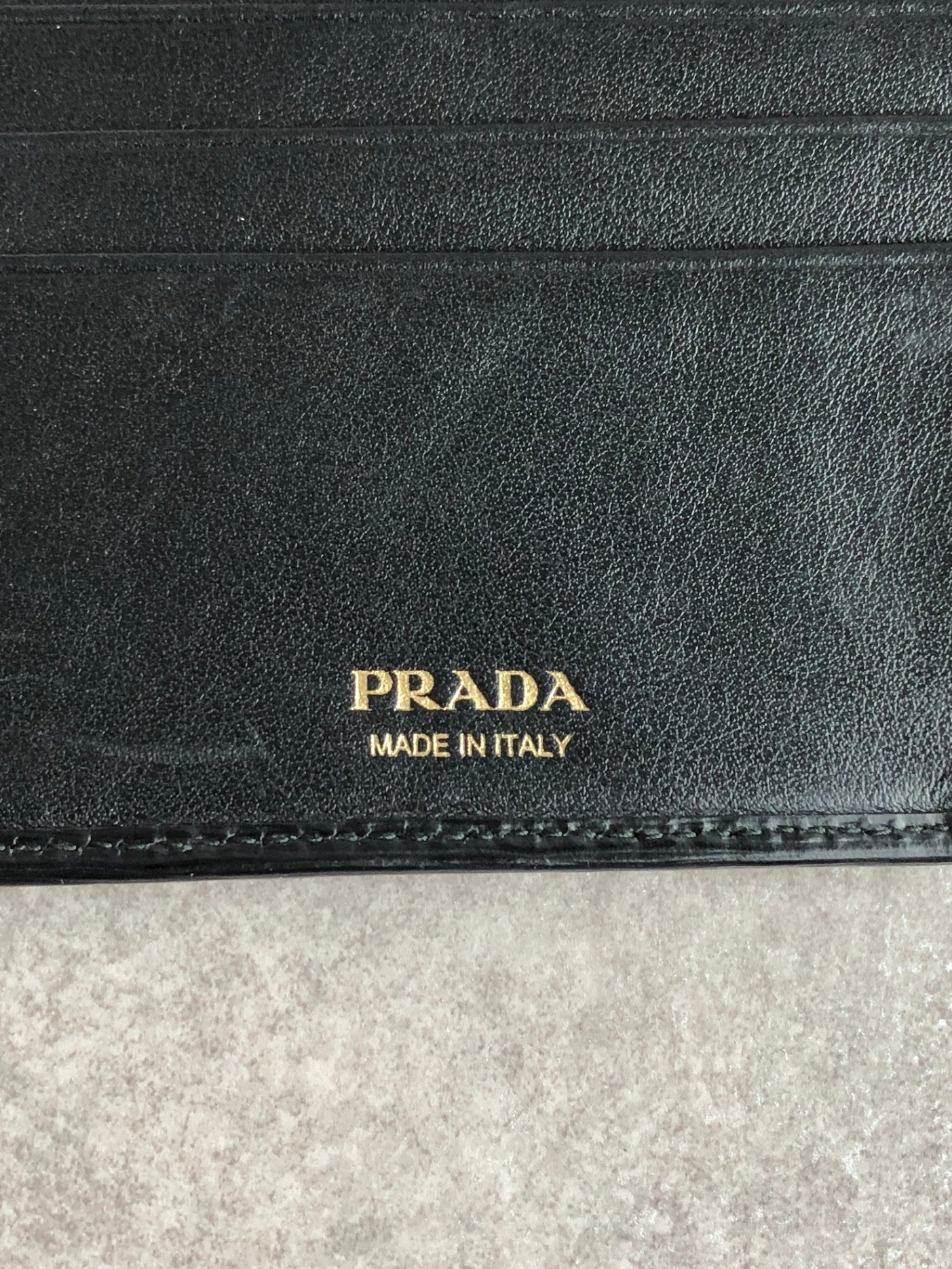 PRADA Logo Long Wallet Black Vintage yvkvsz